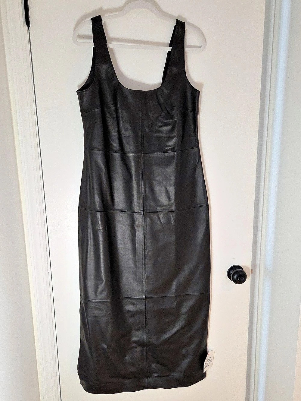 ASOS Edition Vegan Leather Midi Dress Black NWT